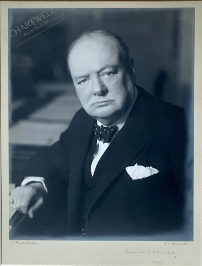 Framed SIGNED Official Wartime PORTRAIT PHOTOGRAPH of Winston Churchill ...