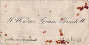 WINSTON CHURCHILL’S CALLING CARD