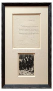 Product image: FRAMED TYPED LETTER SIGNED BY WINSTON CHURCHILL TO JOHN "JOCK" COLVILLE