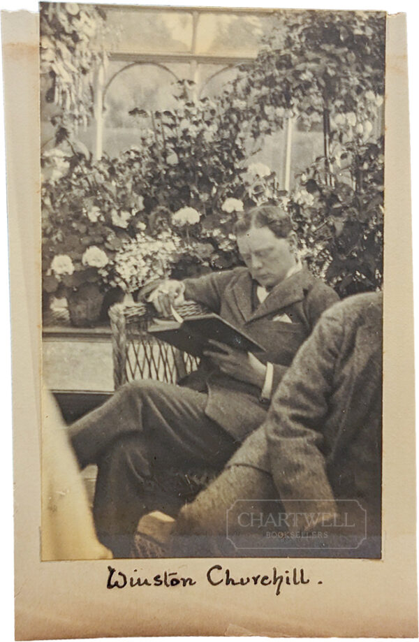 Product image: Original Vintage Candid PHOTOGRAPH of YOUNG CHURCHILL READING