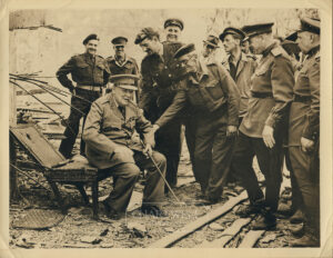 Product image: WORLD WAR II ORIGINAL PRESS PHOTOGRAPH OF WINSTON CHURCHILL