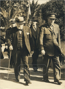 Product image: WORLD WAR II ORIGINAL PRESS PHOTOGRAPH OF WINSTON CHURCHILL