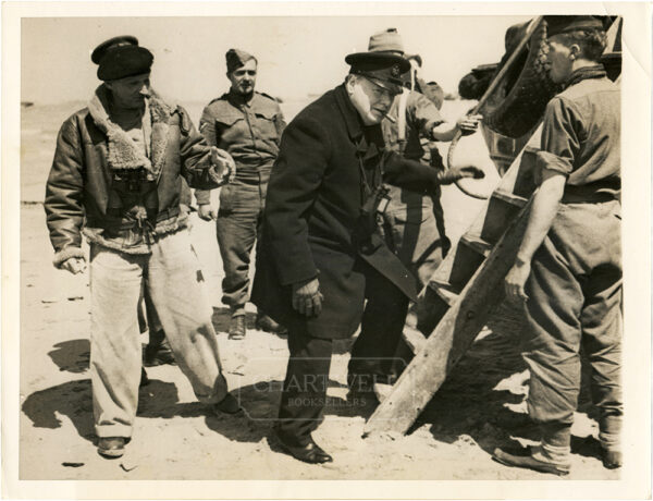 Product image: WORLD WAR II ORIGINAL PRESS PHOTOGRAPH OF WINSTON CHURCHILL