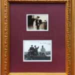 Product image: FRAMED WORLD WAR II NORMANDY SNAPSHOT PHOTOGRAPH SIGNED BY WINSTON CHURCHILL AND GENERAL MONTGOMERY